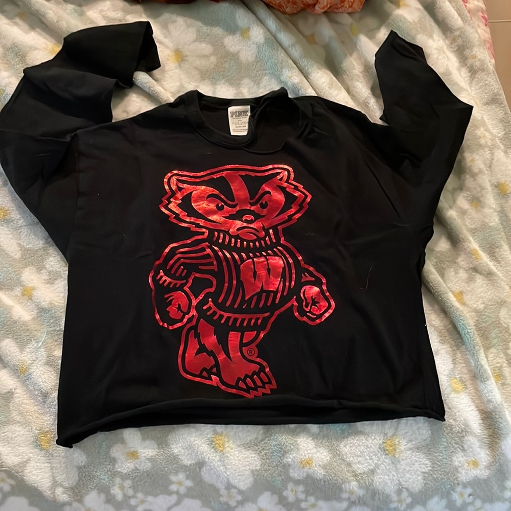 Wisconsin Badger Cropped Sweatshirt